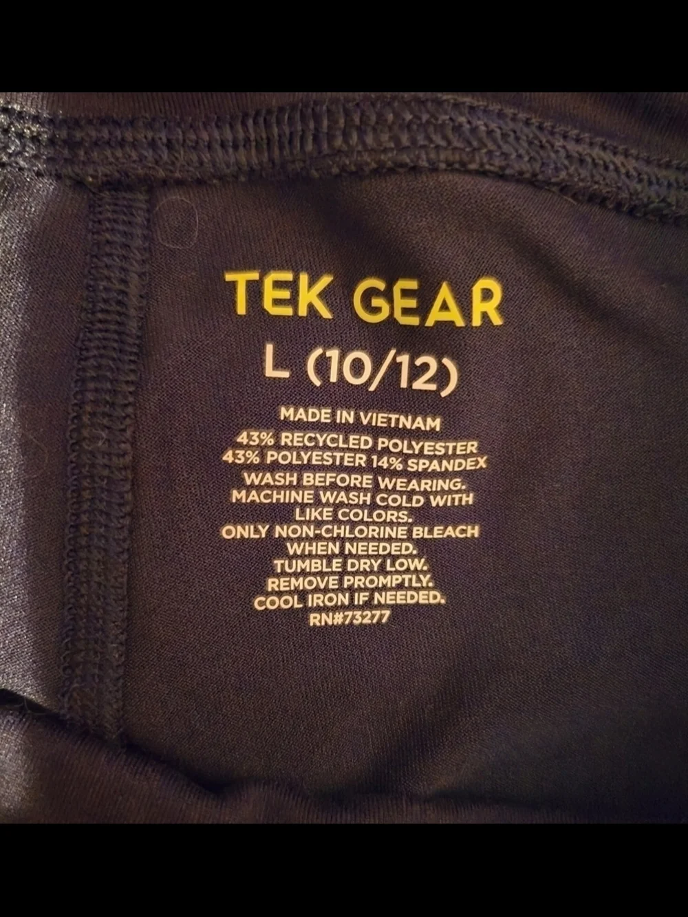 Tek Gear Youth Girls Black Activewear Cropped Leggings-LG (10/12) EUC